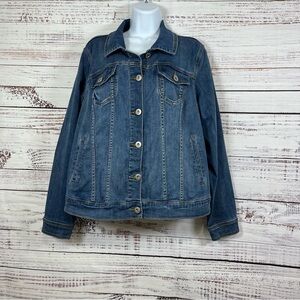 Torrid Medium Wash Button Denim Trucker Jacket